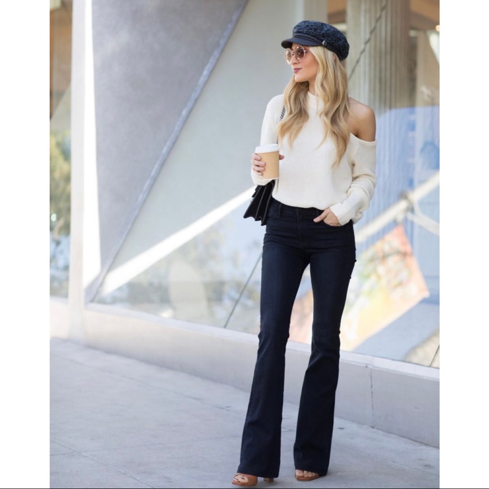 {Dalia Collection} NWOT Dark Denim-Coloured Flare Trousers